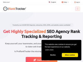 'proranktracker.com' screenshot