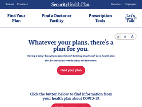 'securityhealth.org' screenshot