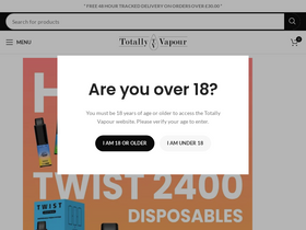 'totally-vapour.co.uk' screenshot
