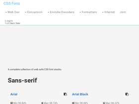 'cssfontstack.com' screenshot
