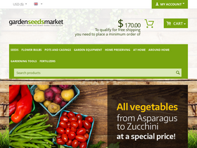 'gardenseedsmarket.com' screenshot