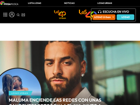 'los40.com.co' screenshot