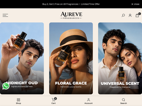 aurevefragrances.com homepage screenshot
