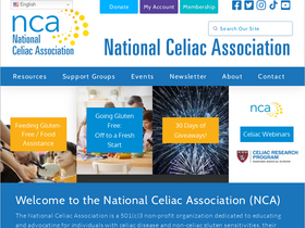 'nationalceliac.org' screenshot