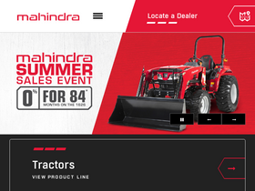 'mahindrausa.com' screenshot