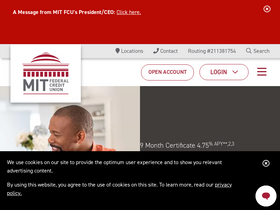 'mitfcu.org' screenshot