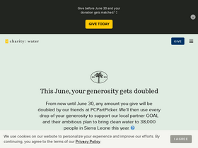 'charitywater.org' screenshot