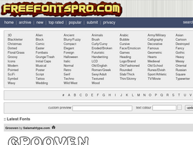 'freefontspro.com' screenshot