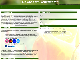 'online-familieberichten.nl' screenshot