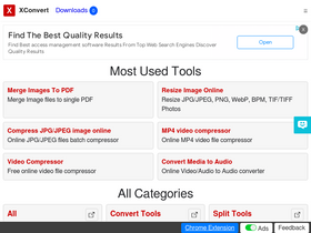 'xconvert.com' screenshot