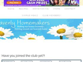 'heavenlyhomemakers.com' screenshot