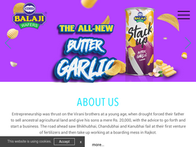 balajiwafers.com homepage screenshot