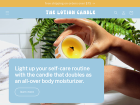 thelotioncandle.com homepage screenshot