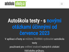 'autoskola-testy.cz' screenshot