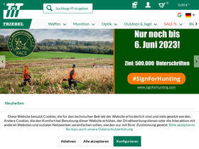 'sportwaffen-triebel.de' screenshot