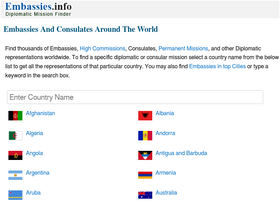 'embassies.info' screenshot