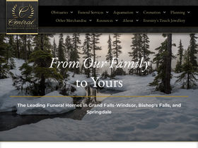 'centralfuneralhomes.ca' screenshot