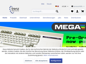 'trenz-electronic.de' screenshot