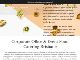 agourmetplate.com.au homepage screenshot