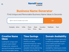 'namebounce.com' screenshot