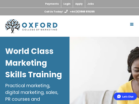 'oxfordcollegeofmarketing.com' screenshot