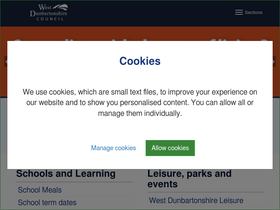 'west-dunbarton.gov.uk' screenshot