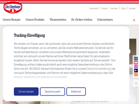 'oetker.at' screenshot