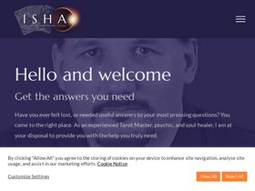 'isha-tarot-reading.com' screenshot