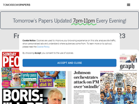 'tomorrowspapers.co.uk' screenshot