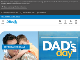 'beallsflorida.com' screenshot