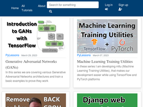 'pylessons.com' screenshot