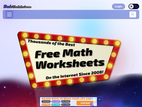 'dadsworksheets.com' screenshot