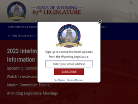'wyoleg.gov' screenshot