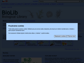 'biolib.cz' screenshot