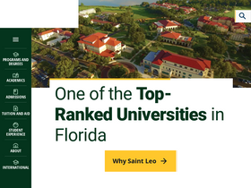 'saintleo.edu' screenshot