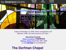 'thedorfmanchapel.com' screenshot