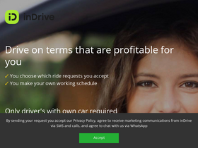 'indriverjob.com' screenshot
