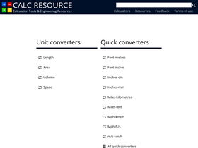 'calcresource.com' screenshot
