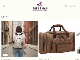 roseandoak.co homepage screenshot