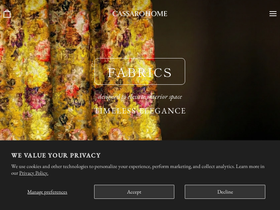 cassarofabrics.com homepage screenshot