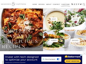 'seasonsandsuppers.ca' screenshot