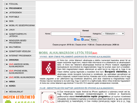 'letoltokozpont.hu' screenshot