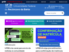 'www2.ufrb.edu.br' screenshot