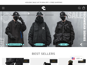 'cyber-techwear.com' screenshot