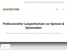 adesectin.com homepage screenshot