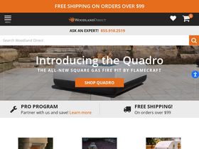 'woodlanddirect.com' screenshot