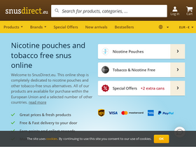 'snusdirect.eu' screenshot