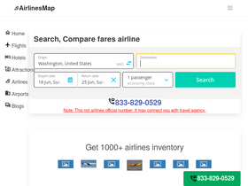 'airlinesmap.com' screenshot