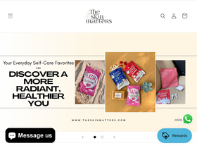 The Skin Matters website screenshot