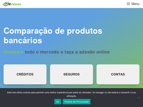 'nvalores.pt' screenshot
